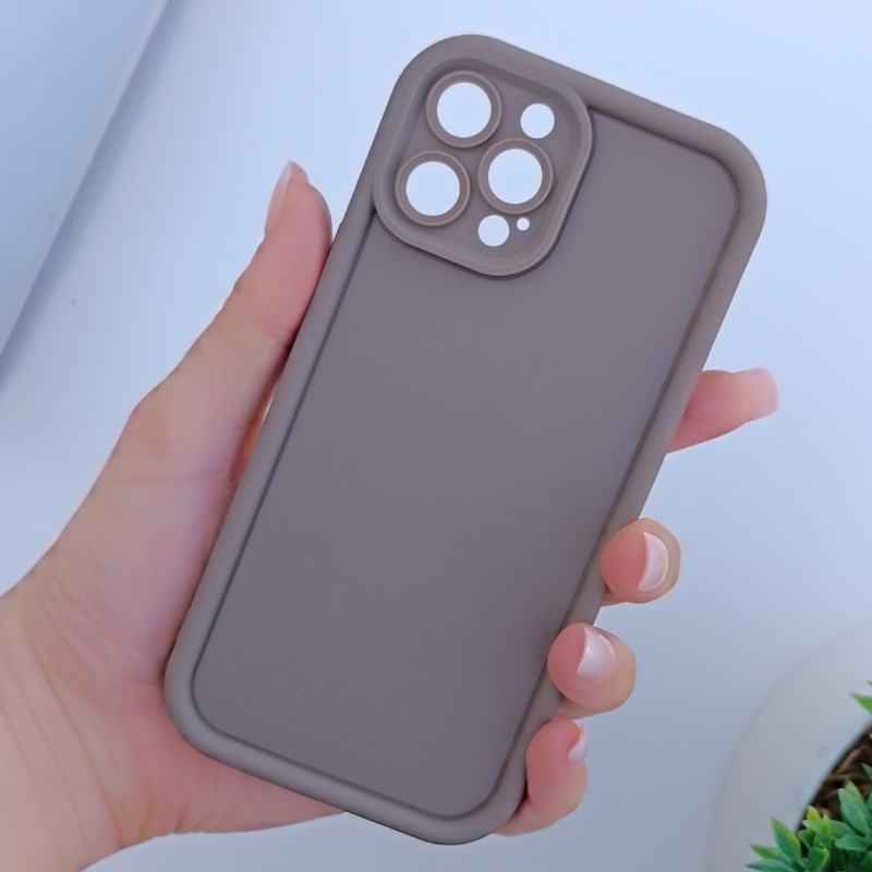 قاب گوشی ساده سولید نسکافه ای ایفون   12pro max