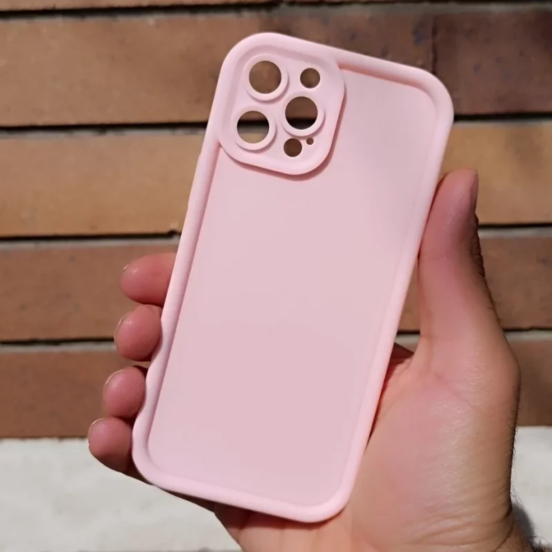 قاب گوشی ساده سولید صورتی ایفون 12pro max