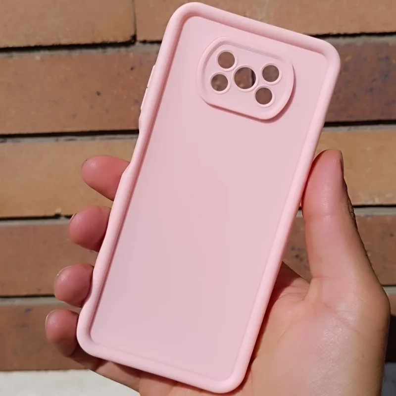 قاب گوشی ساده سولید صورتی پوکو Poco x3