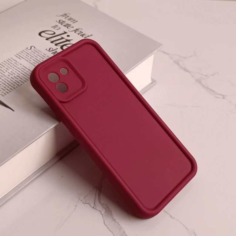 قاب گوشی A03 طرح سولید ساده رنگ زرشکی