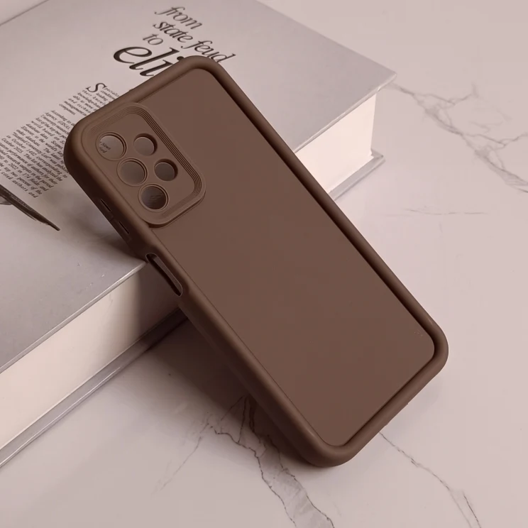 قاب گوشی A13 4G طرح سولید ساده رنگ نسکافه ای