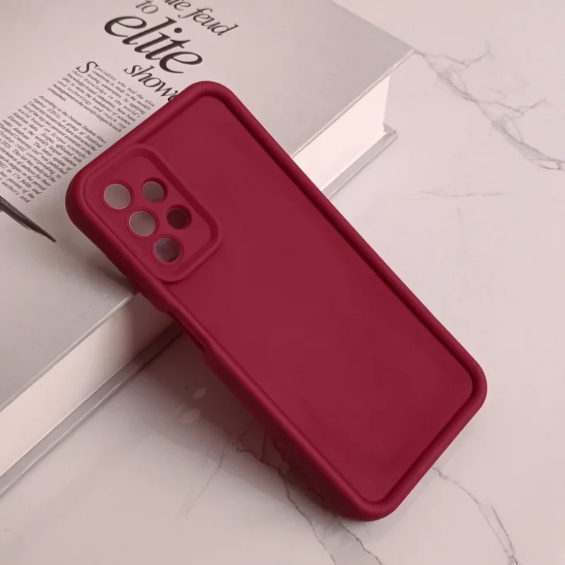 قاب گوشی سامسونگ A13 طرح سولید ساده رنگ زرشکی