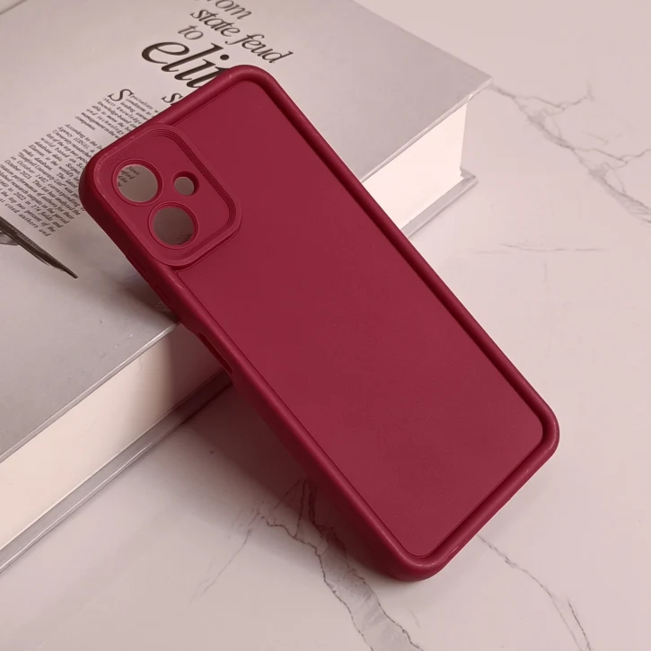 قاب گوشی A06  طرح سولید ساده  رنگ زرشکی