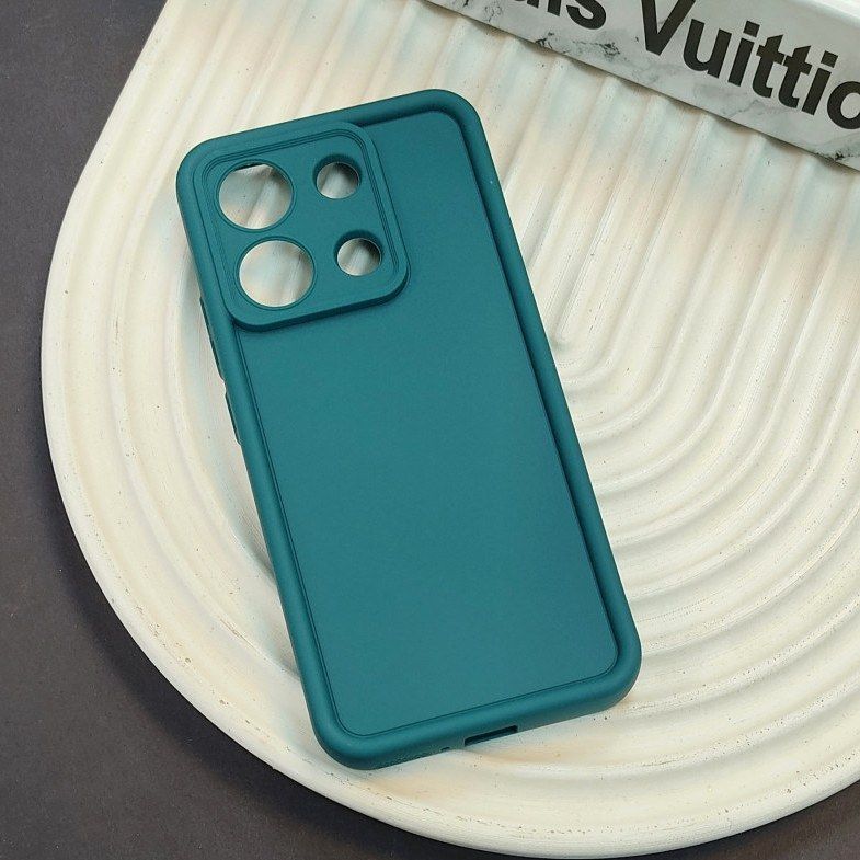 قاب گوشی ساده سولید سبز یشمی redmi Note 13pro 4G