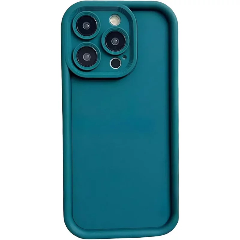 قاب گوشی ساده سولید سبز یشمی ایفون iphone 15pro