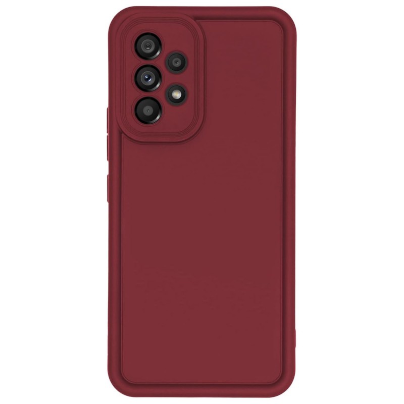 قاب گوشی طرح سولید رنگ زرشکی مناسب برای سامسونگ Galaxy A73