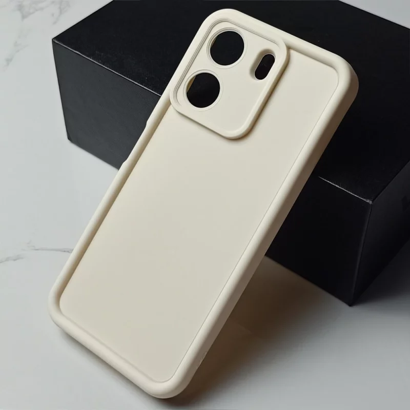 قاب گوشی ساده سولید رنگ شیری redmi 13c 4G