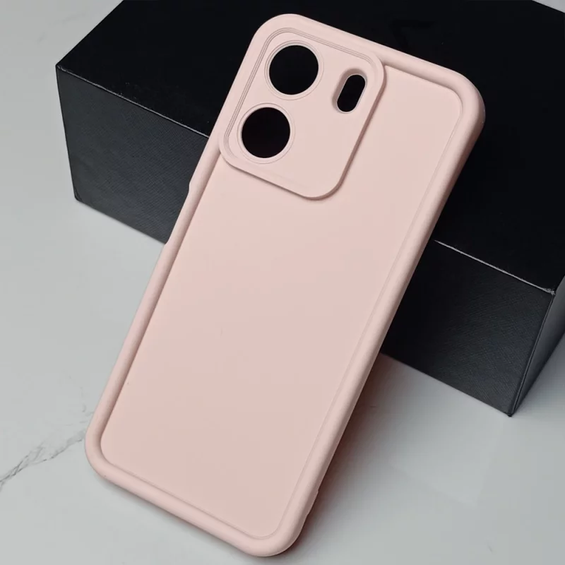 قاب گوشی ساده سولید صورتی  redmi 13c 4G