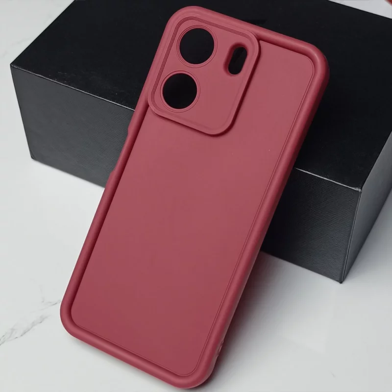 قاب گوشی ساده سولید زرشکی redmi 13c 4G