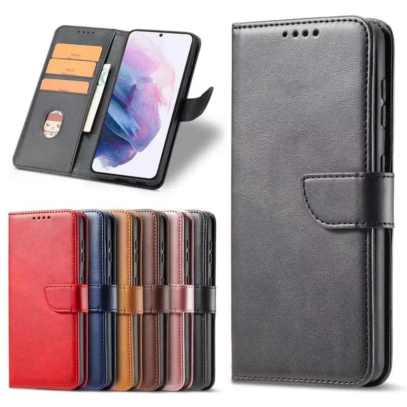 کیف گوشی Samsung Galaxy A56 مدل لپتاپی رنگ مشکی (محافظ لنز دار) - مشکی