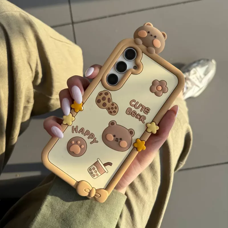 قاب گوشی مدل خرس کوچولو تدی سه بعدی