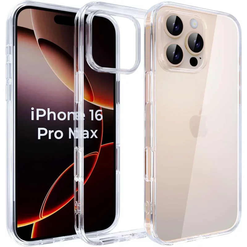 قاب گوشی ژله ای شفاف مناسب برای اپل Iphone 16 Pro Max