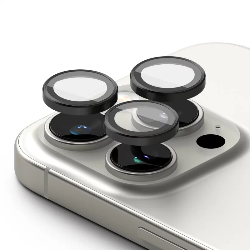 محافظ لنز دوربین  اپل iPhone 16 Pro Max مدل رینگی شیشه ای آلومینیومی