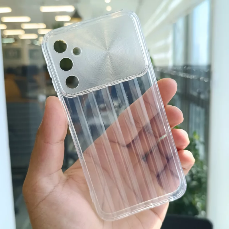 قاب گوشی سامسونگ Galaxy A24 مدل ژله ای بی رنگ محافظ لنز دار