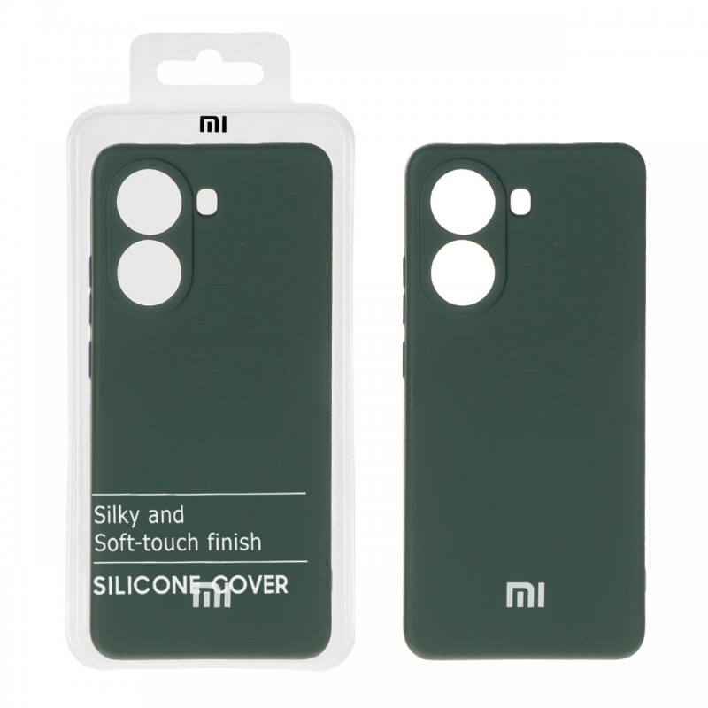 قاب گوشی مدل سیلیکونی محافظ لنز دار مناسب شیائومی پوکو Xiaomi Poco X7 Pro - سبز تیره