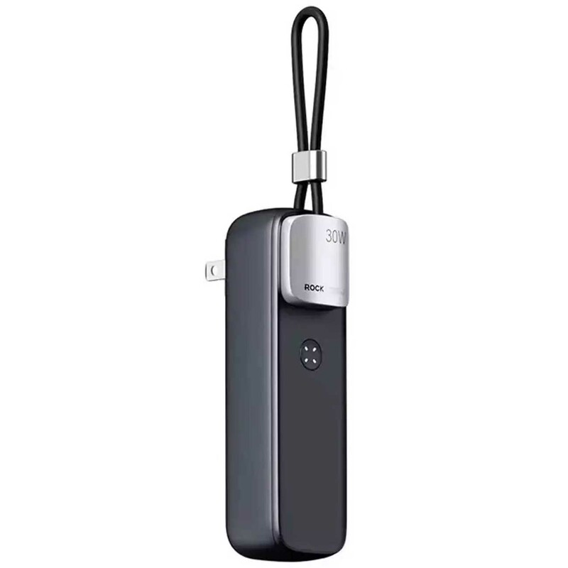 پاوربانک تایپ سی 30 وات 5000 به همراه کابل تایپ سی راک RWC-8890