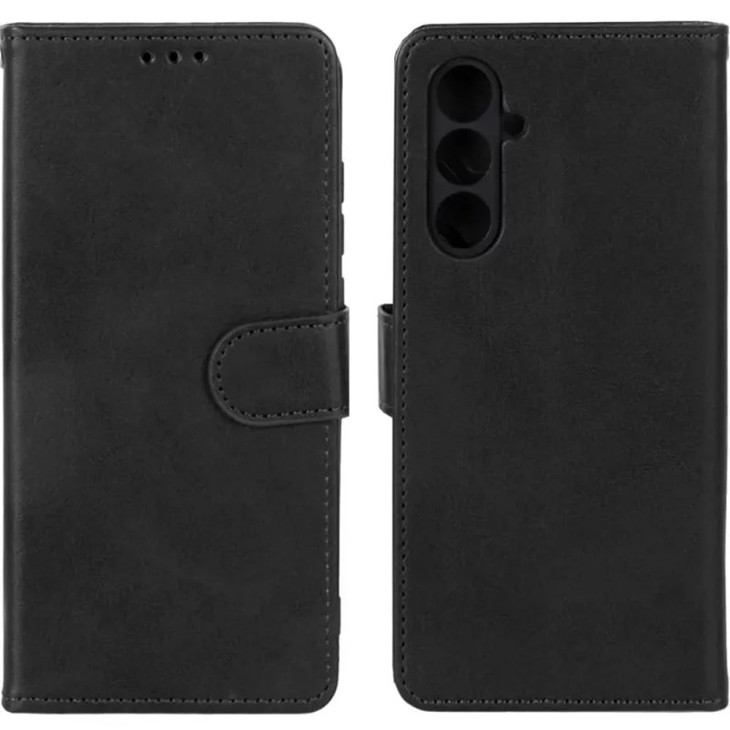 کیف گوشی Samsung Galaxy A54 مدل لپتاپی مگنتی محافظ لنز دار - رنگ مشکی