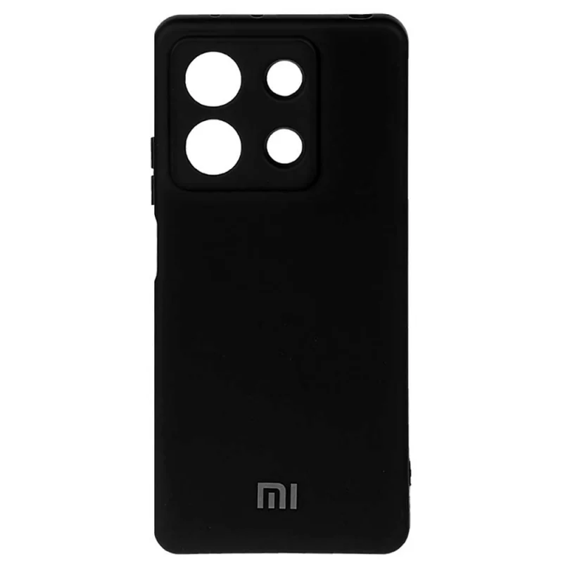قاب گوشی مدل سیلیکونی محافظ لنز دار مناسب شیائومی پوکو Xiaomi Poco X6  - رنگ مشکی