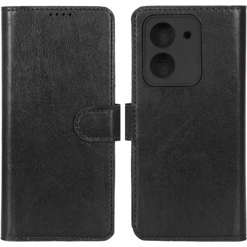 کیف گوشی ردمی Xiaomi Redmi A5 / Poco C71 مدل لپتاپی مگنتی محافظ لنز دار  - رنگ مشکی