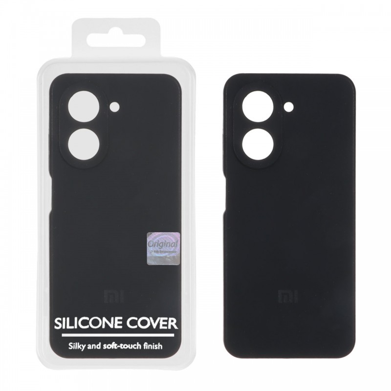قاب گوشی سیلیکونی Xiaomi Redmi A5 / Poco C71 محافظ لنز دار پاک کنی اورجینال High-Grade Quality - رنگ مشکی