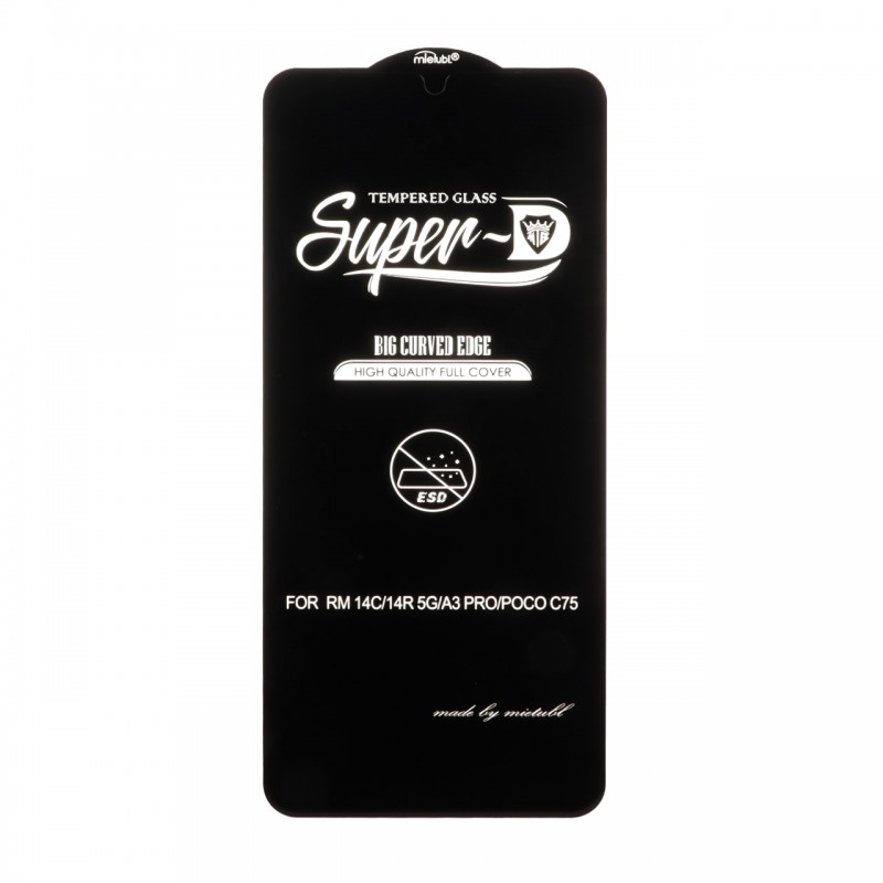 محافظ صفحه نمایش شیشه ای Xiaomi Redmi 14C / Poco C75 / Poco C71 / Redmi A5 / Redmi A3 Pro / Redmi A4 / Poco M7 مدل Full Cover Super D Mietubl-ESD