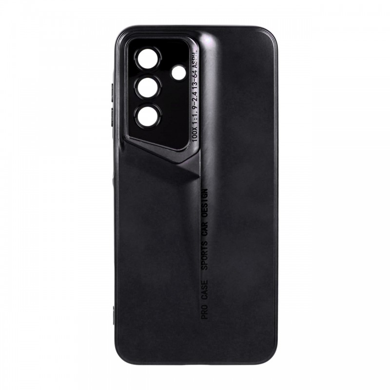 قاب گوشی Samsng Galaxy A26 طرح اسپرت متالیک ضد خش و مقاوم در برابر ضربه، محافظ لنز دار - رنگ مشکی