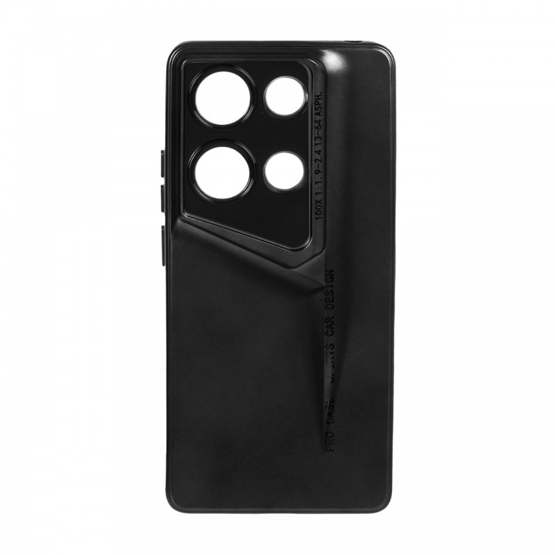 قاب گوشی Xiaomi Redmi Note 14s / Note 13 Pro 4G / M6 Pro 4G طرح اسپرت متالیک ضد خش و مقاوم در برابر ضربه، محافظ لنز دار - رنگ مشکی