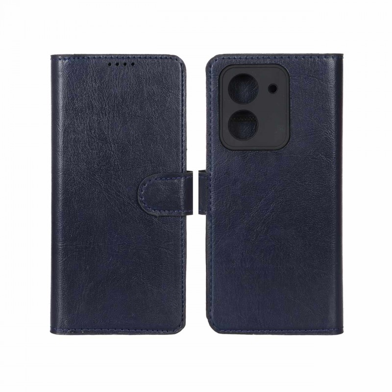 کیف گوشی ردمی Xiaomi Redmi A5 / Poco C71 مدل لپتاپی مگنتی محافظ لنز دار  - رنگ سرمه ای