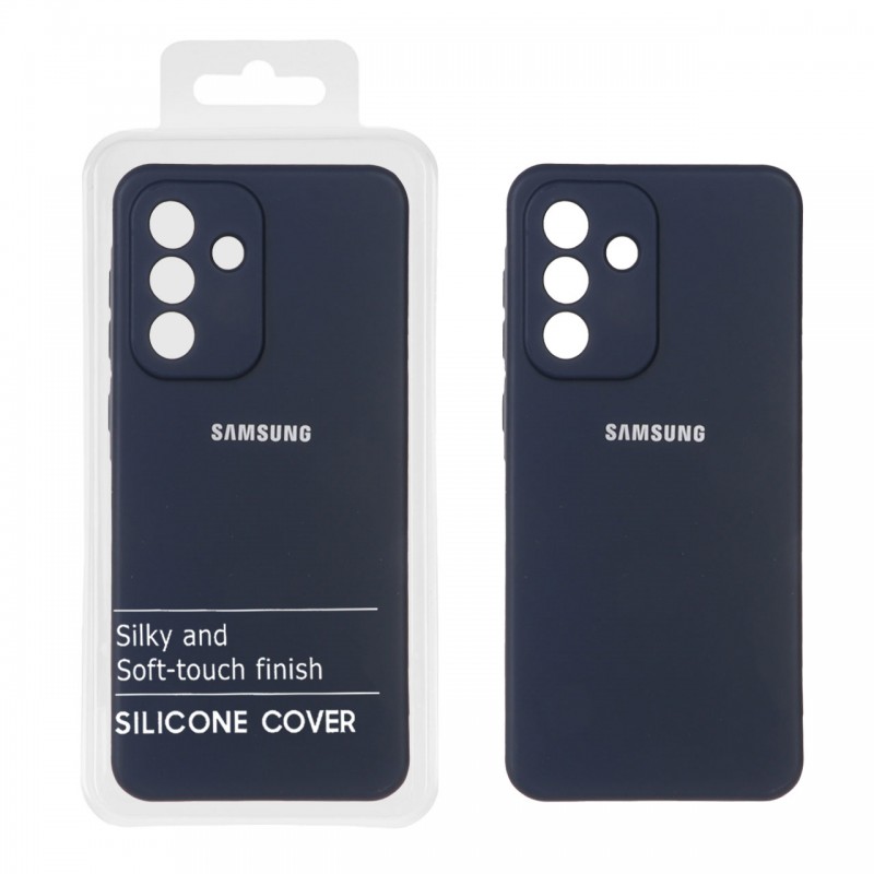 قاب گوشی مدل سیلیکونی محافظ لنز دار مناسب Samsung Galaxy A56 / A36 - رنگ سرمه ای