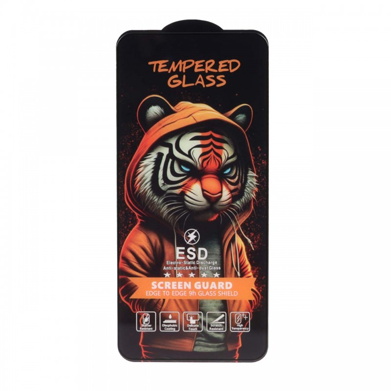 محافظ صفحه نمایش شیشه ای Samsung Galaxy A56 / A36 / S24 FE  مدل فول کاور تایگر ESD Tiger