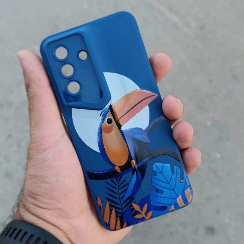 قاب گوشی ژله ای طرح ماکائو آبی مناسب Samsung Galaxy A26 - محافظ لنز دار