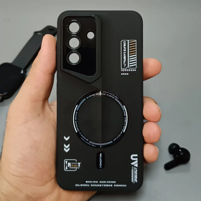 قاب گوشی ژله ای طرح TechZone مگ سیف مناسب Samsung Galaxy A26 - رنگ مشکی