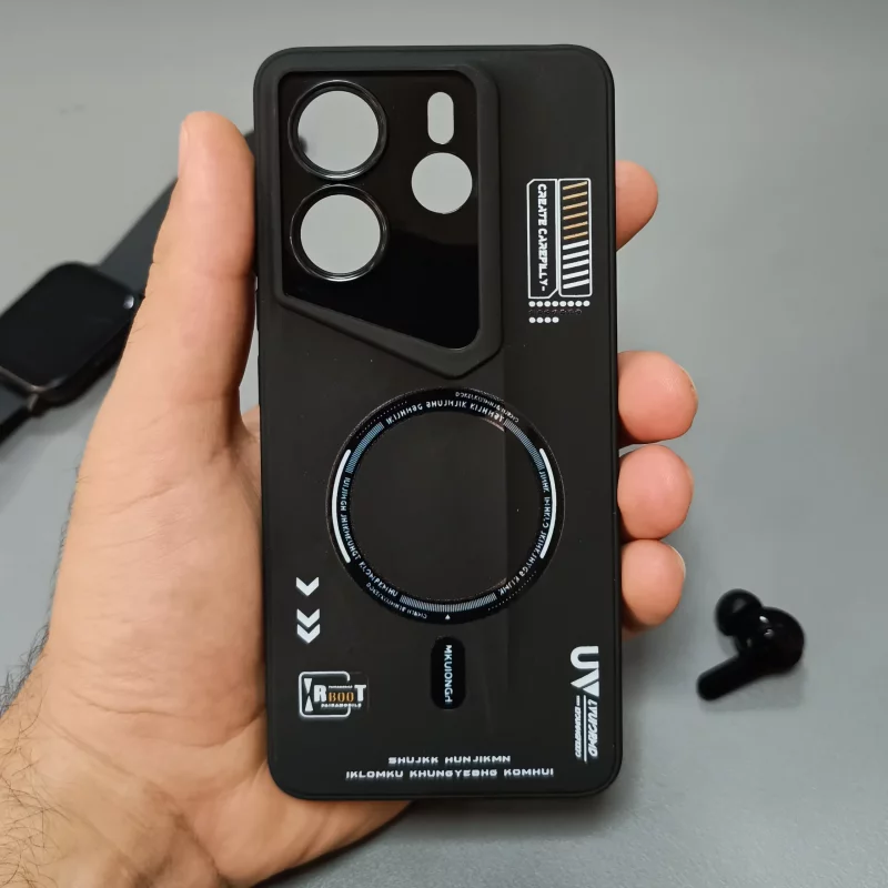 قاب گوشی ژله ای طرح TechZone مگ سیف مناسب Xiaomi Redmi Note 14 4G - رنگ مشکی