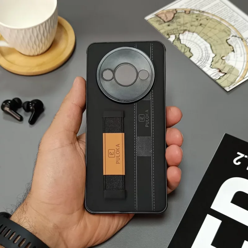 قاب گوشی Xiaomi Redmi A3 / A3x / Poco C61 مدل نگهدارنده انگشت کشی برند PULOKA - رنگ مشکی