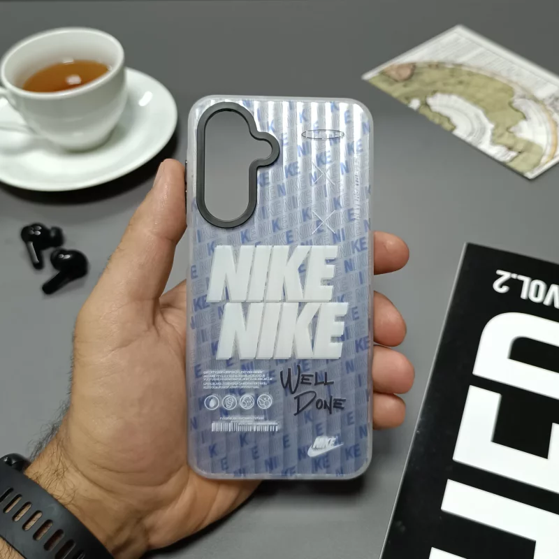 قاب هولوگرامی Samsung Galaxy A26 طرح نایک با فریم مات، ضد خش و ضد ضربه