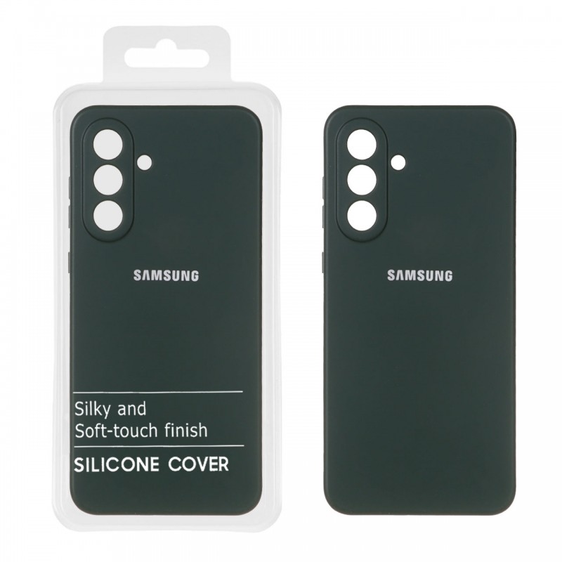 قاب سیلیکونی محافظ لنز دار Samsung Galaxy A56 / A36 - رنگ سبز تیره