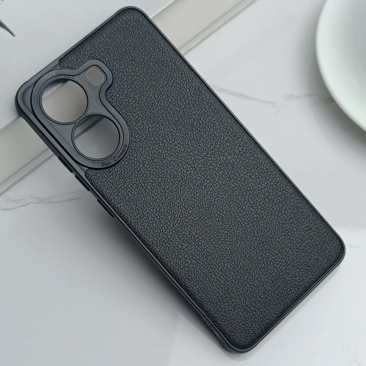 قاب Tpu طرح چرم Xiaomi Poco X7 Pro - رنگ مشکی