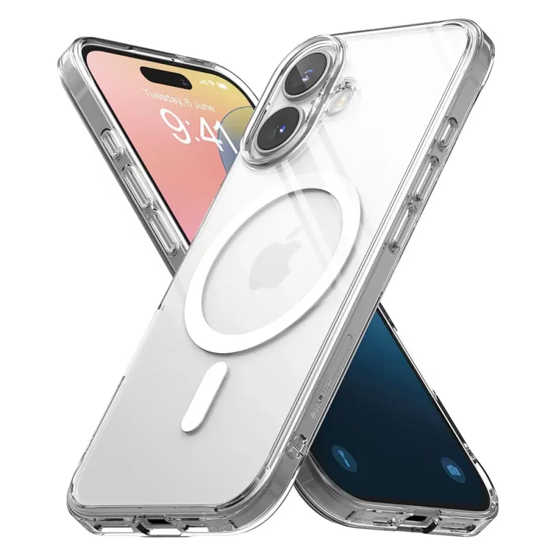 قاب شفاف Apple iPhone 17  با قابلیت شارژ بی سیم MagSafe اورجینال (پک دار)