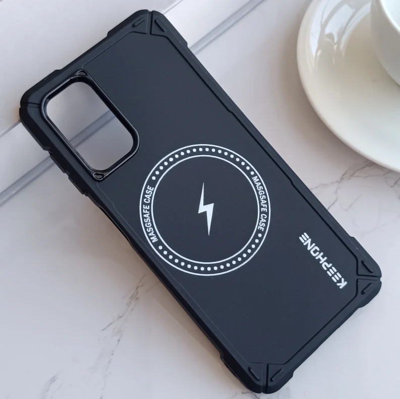 قاب کیپ فون مدل ایربگ دار طرح مگسیف Samsung Galaxy A13 4G / A13 5G / A04s - رنگ مشکی