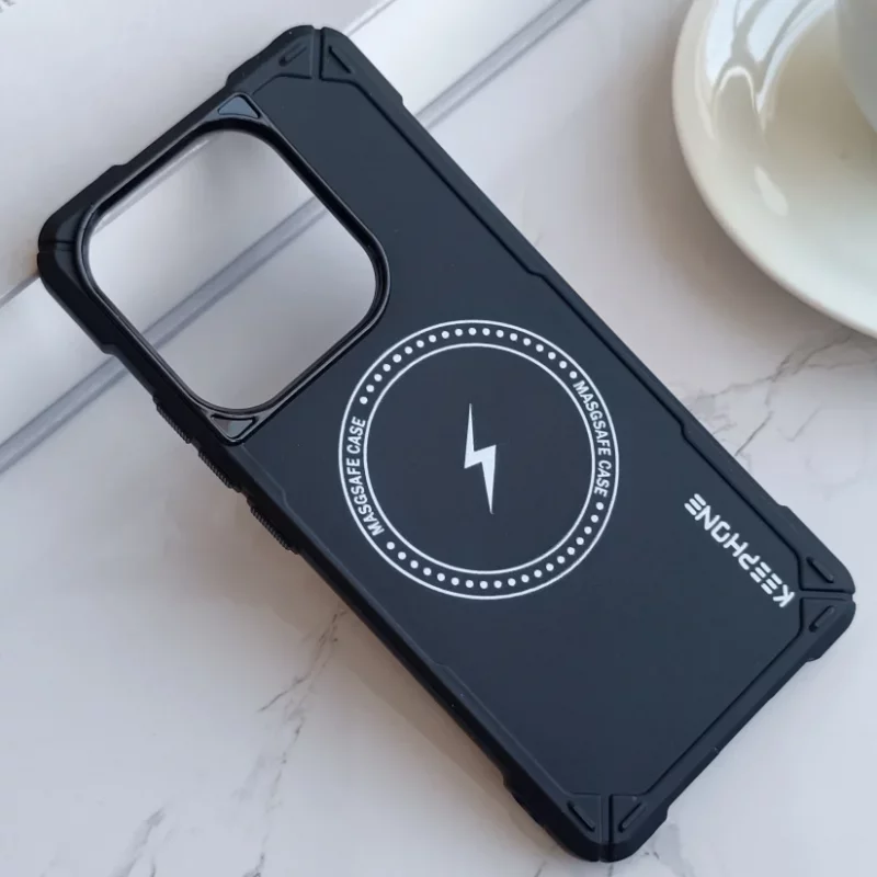 قاب کیپ فون مدل ایربگ دار طرح مگسیف Xiaomi Redmi Note 14S / Note 13 Pro 4G / Poco M6 Pro 4G - رنگ مشکی