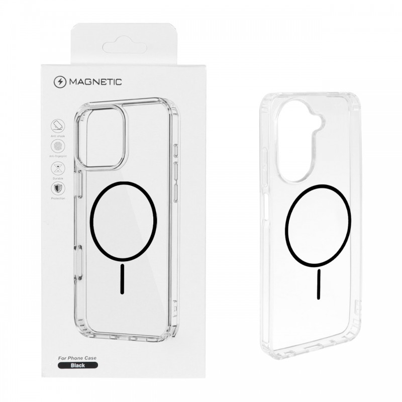 قاب اورجینال Magnetic دور ژله ای MagSafe مناسب شیائومی  Redmi A5 / Poco C71 - مشکی