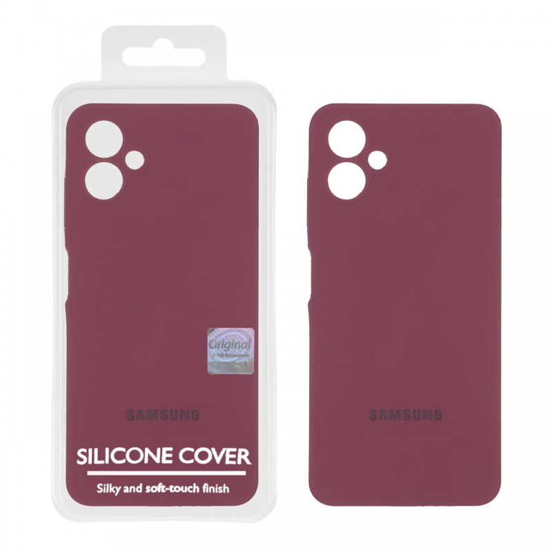 قاب سیلیکونی Galaxy A06 پاک کنی اورجینال - رنگ عنابی