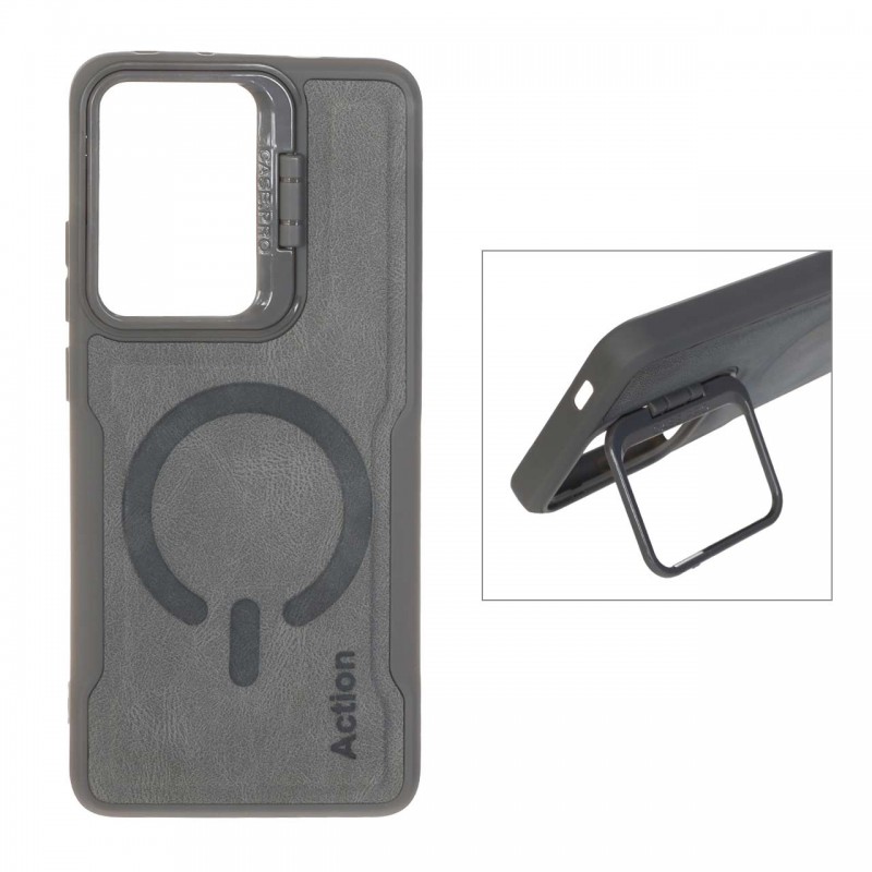 قاب استنددار طرح مگسیف  Poco X7 Pro - رنگ خاکستری