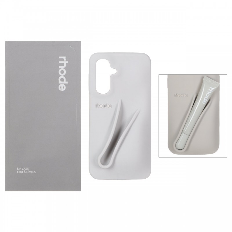 قاب سیلکونی Galaxy A16/ A26 اورجینال  rhode با ست لیپ گلاس - رنگ طوسی