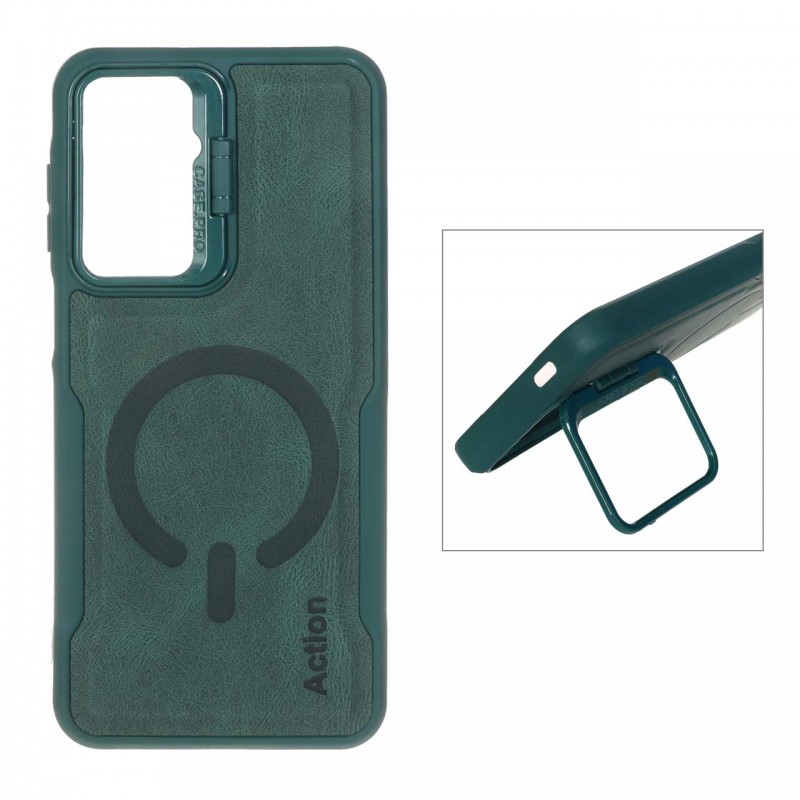 قاب استنددار طرح مگسیف Galaxy A16 - رنگ سبز