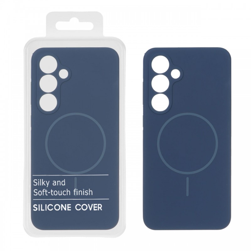 قاب سیلیکونی مگسیف Galaxy S24 FE پاک کنی اورجینال درجه یک - رنگ سرمه ای