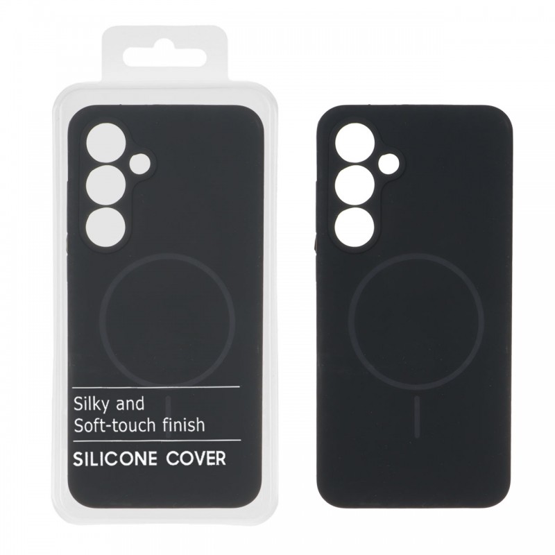 قاب سیلیکونی مگسیف Galaxy S24 FE پاک کنی اورجینال درجه یک - رنگ مشکی