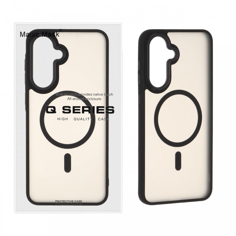 قاب مات لنز کربن Magsafe اورجینال مناسب Galaxy A56 / A36 - رنگ مشکی