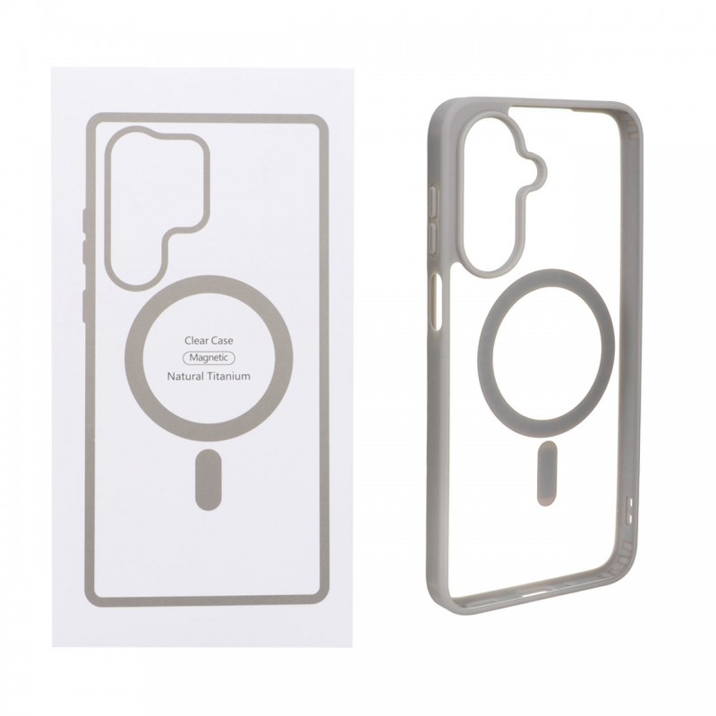 قاب شفاف Galaxy A17 با قابلیت شارژ MagSafe - رنگ خاکستری