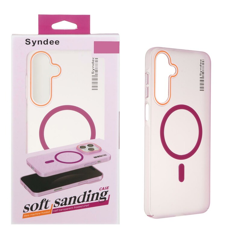 قاب اورجینال Syndee پشت مات MagSafe مدل Samsung Galaxy A16 - سرخابی (پک دار)